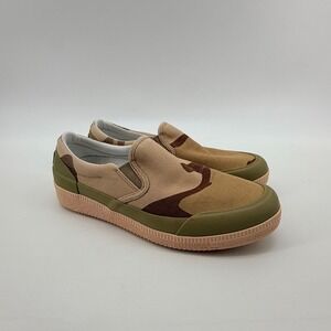 Hunter Slip On Sneakers Womens 5 Tan Camo Canvas Low Top Desert Camouflage Shoes